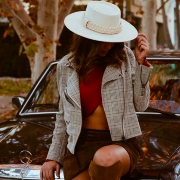 Glen Plaid Moto Jacket - Picture 2 of 7